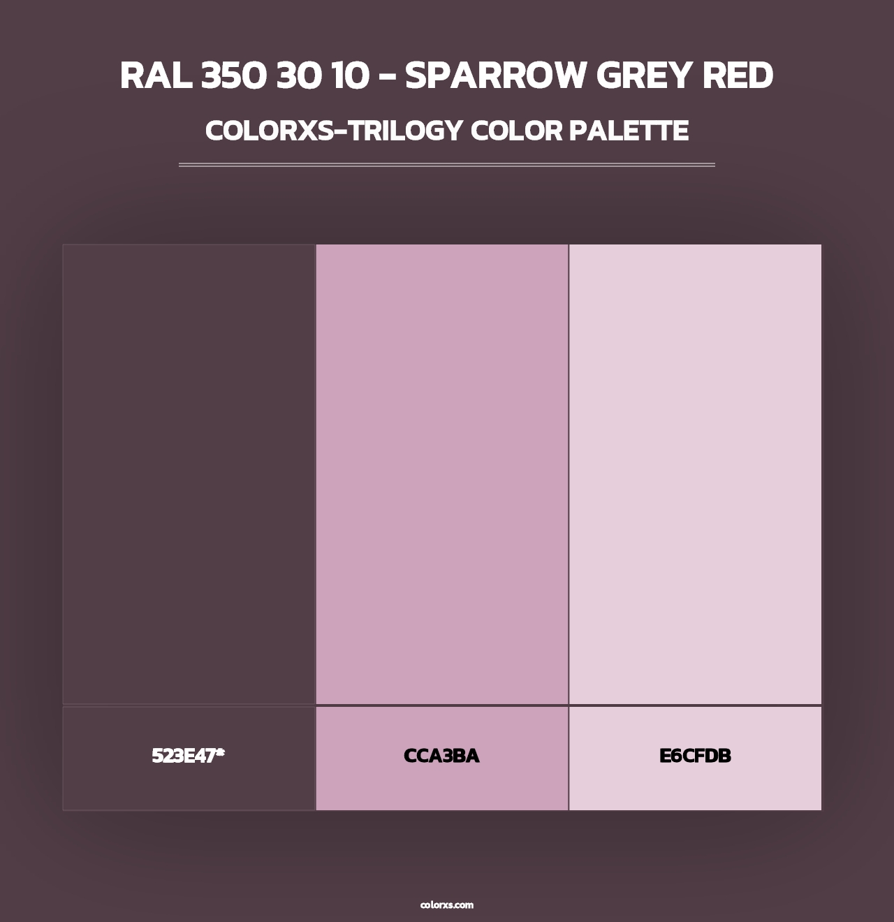 RAL 350 30 10 - Sparrow Grey Red - Colorxs Trilogy Palette