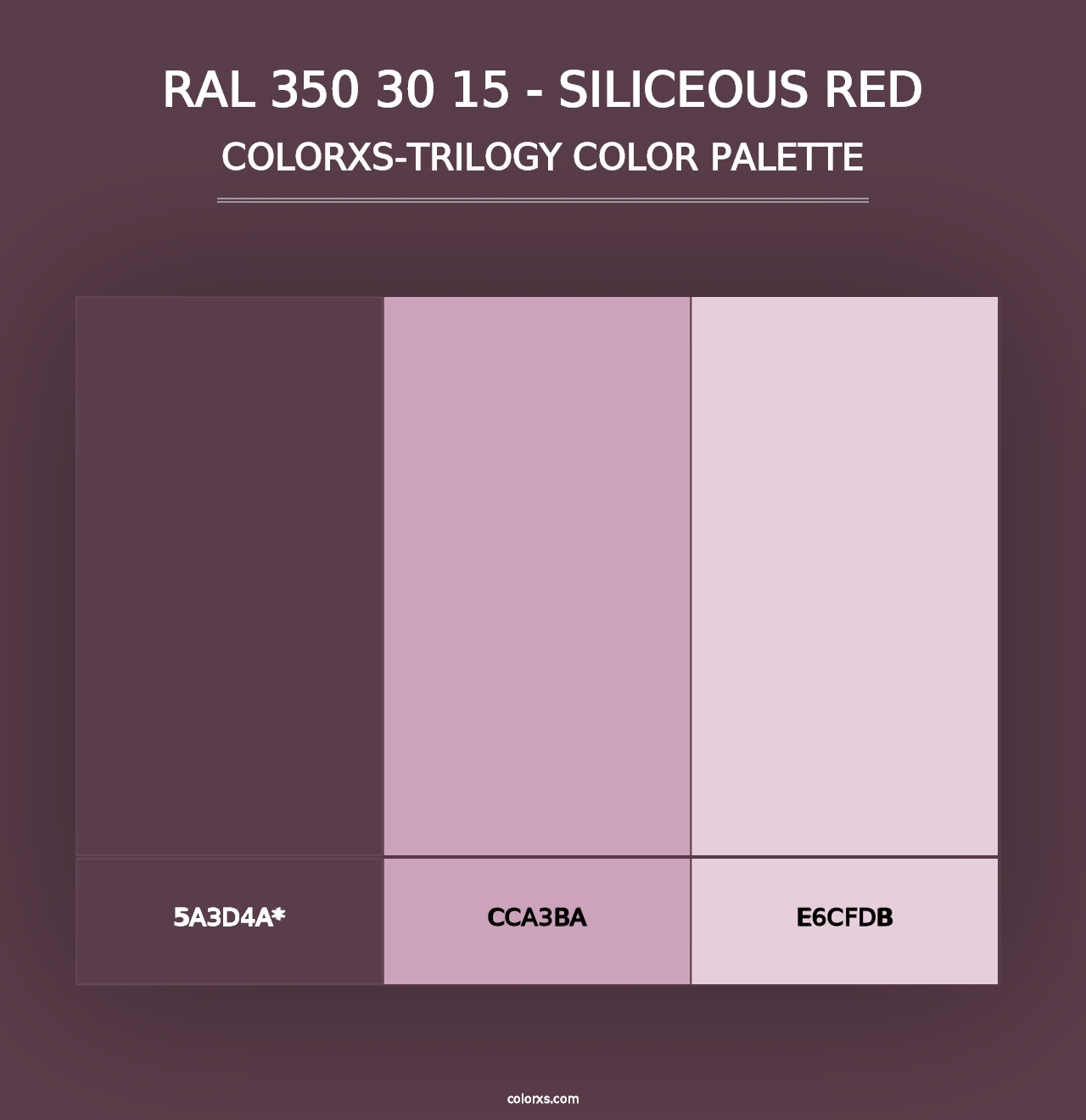 RAL 350 30 15 - Siliceous Red - Colorxs Trilogy Palette