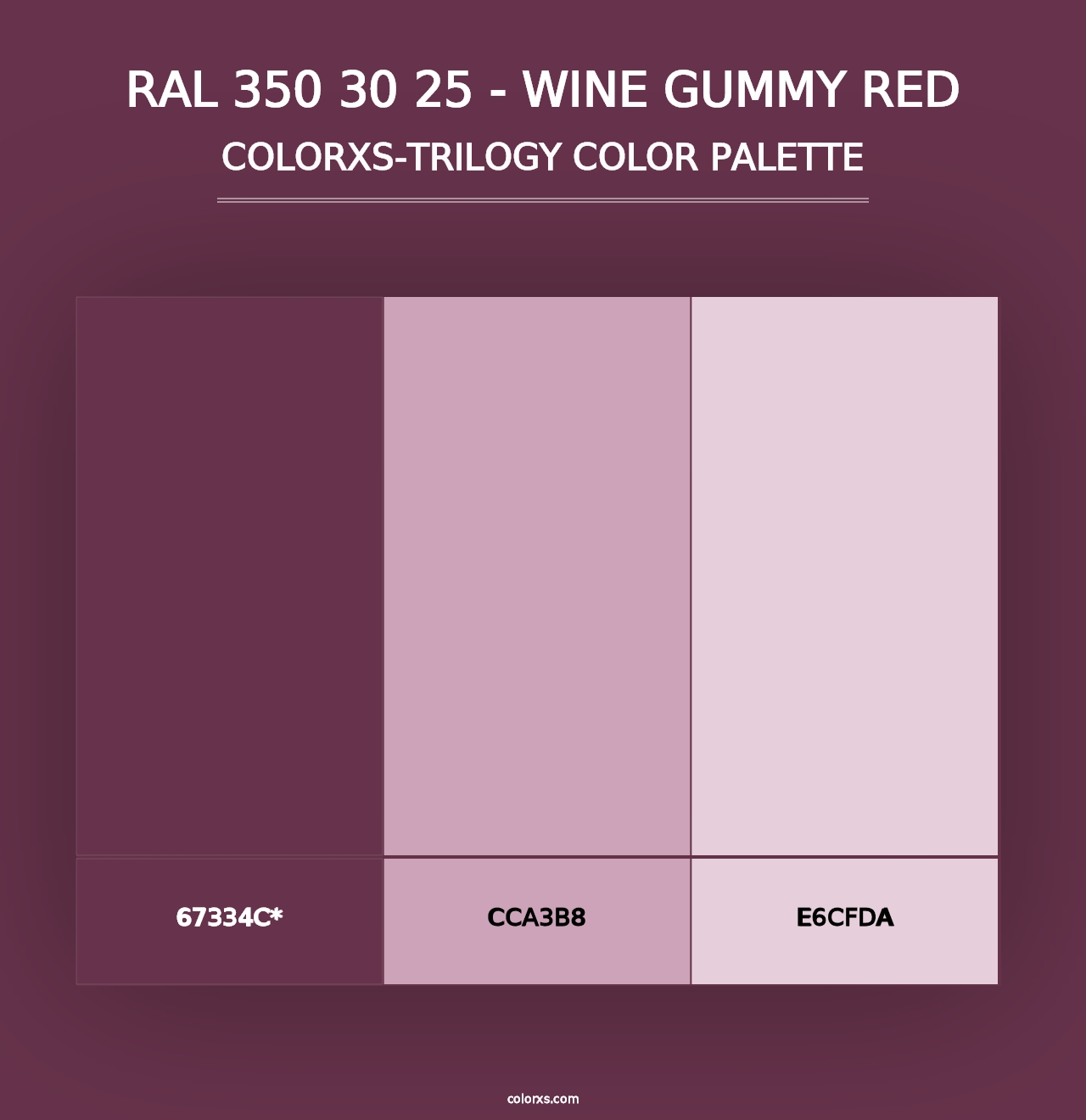 RAL 350 30 25 - Wine Gummy Red - Colorxs Trilogy Palette