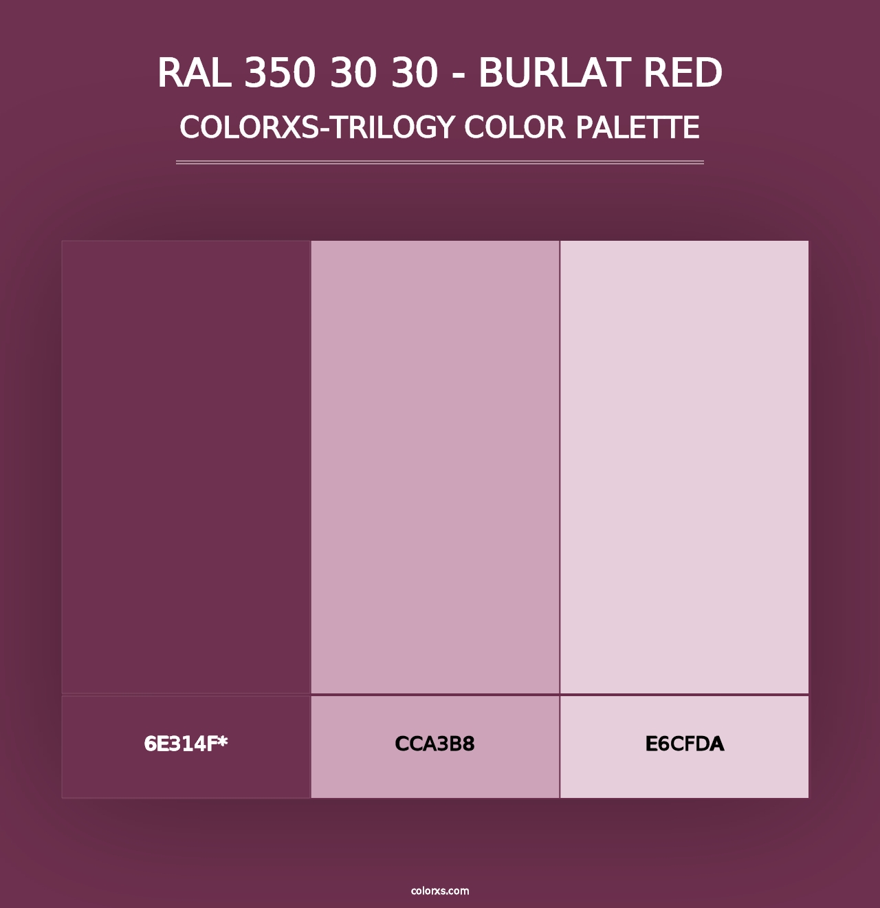 RAL 350 30 30 - Burlat Red - Colorxs Trilogy Palette