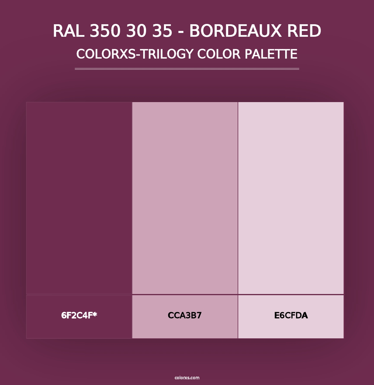 RAL 350 30 35 - Bordeaux Red - Colorxs Trilogy Palette