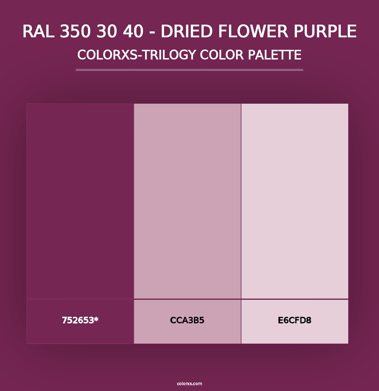 RAL 350 30 40 - Dried Flower Purple - Colorxs Trilogy Palette