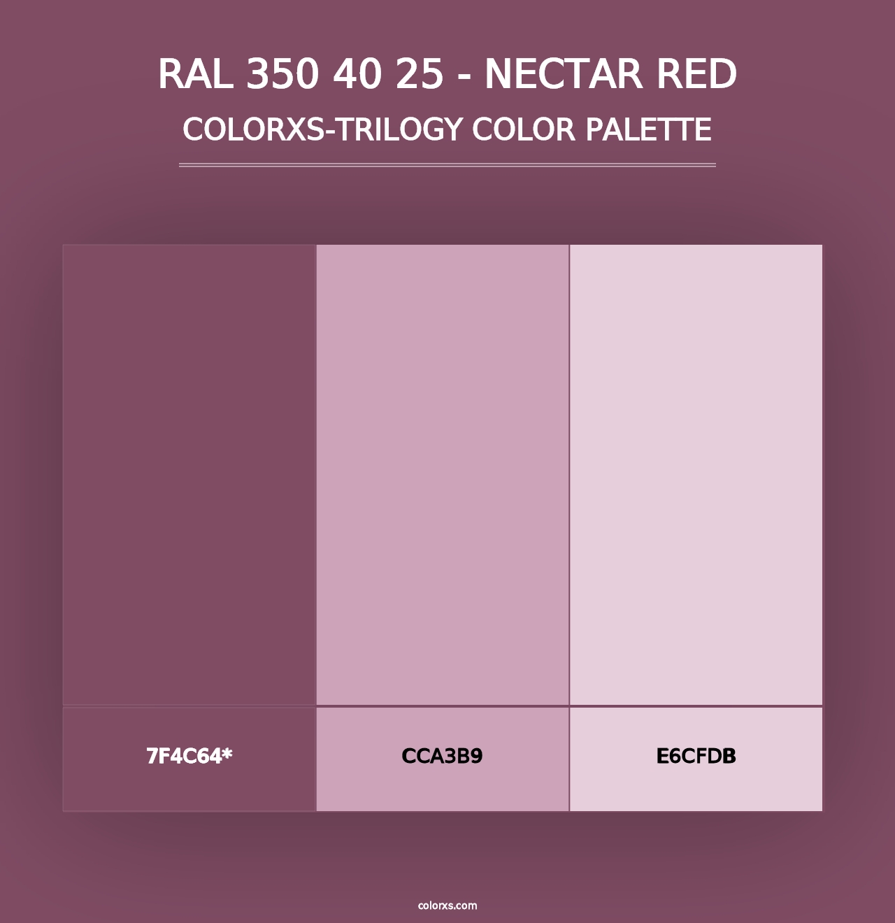 RAL 350 40 25 - Nectar Red - Colorxs Trilogy Palette