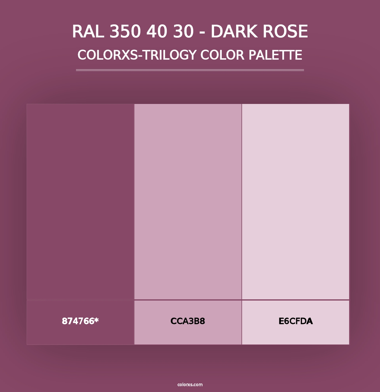 RAL 350 40 30 - Dark Rose - Colorxs Trilogy Palette