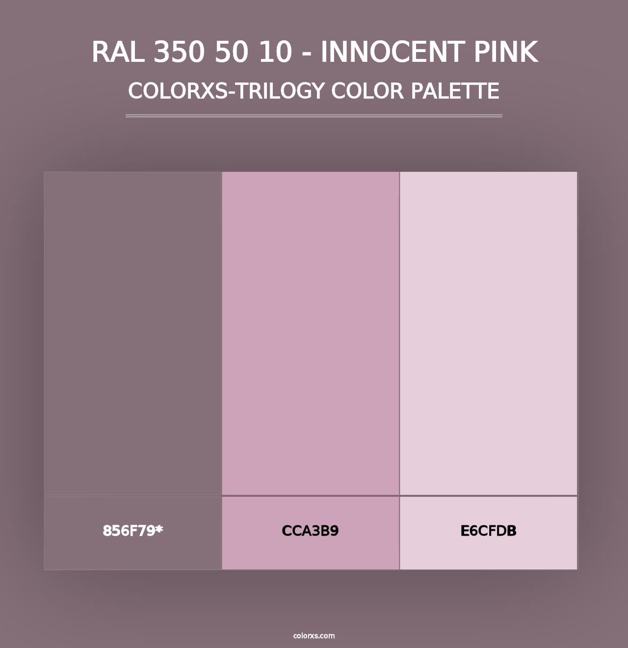 RAL 350 50 10 - Innocent Pink - Colorxs Trilogy Palette