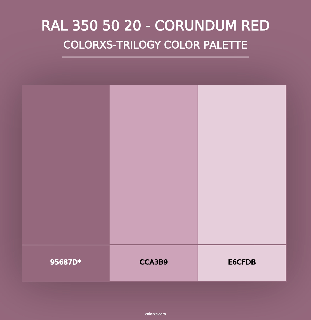 RAL 350 50 20 - Corundum Red - Colorxs Trilogy Palette