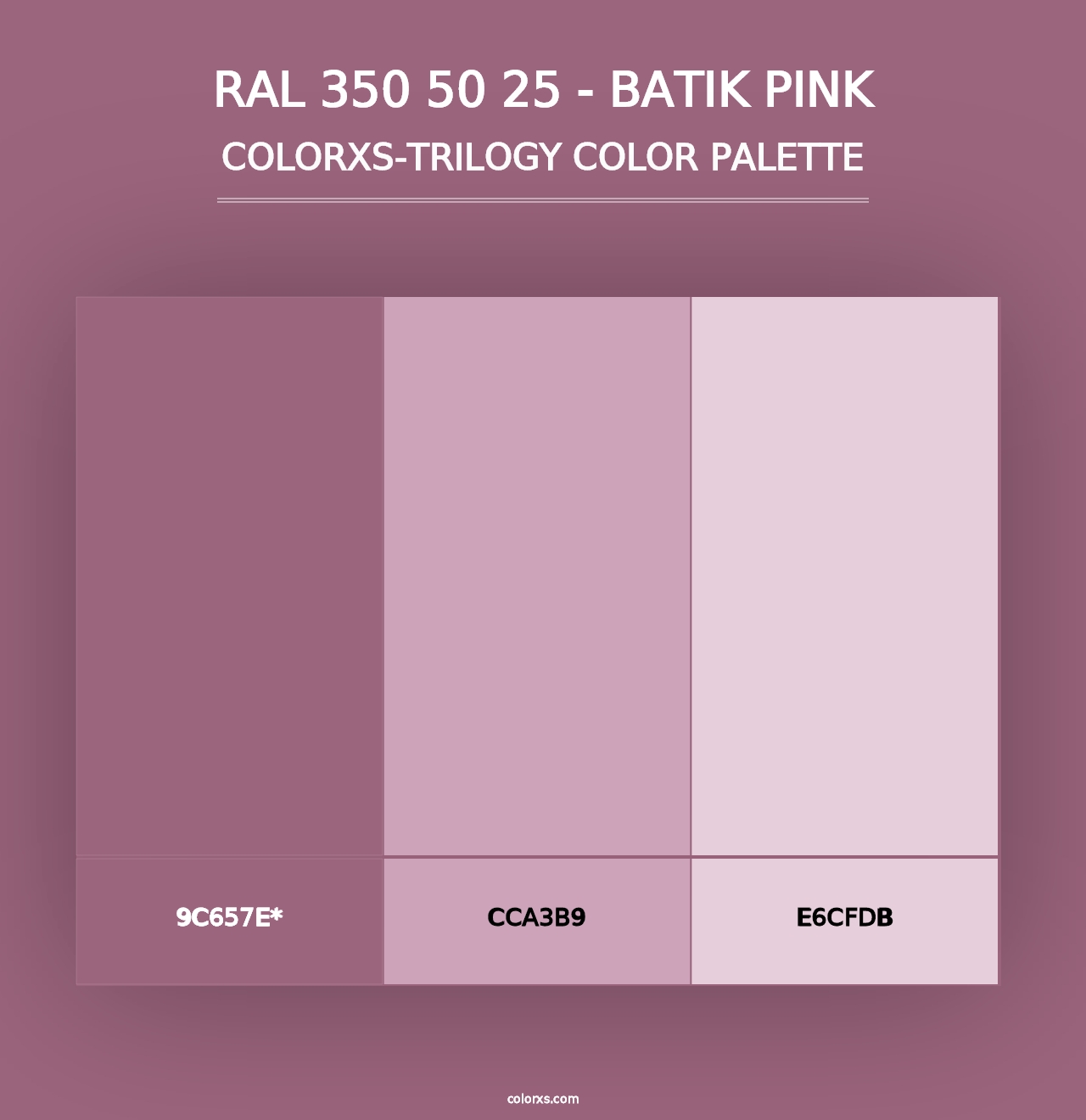 RAL 350 50 25 - Batik Pink - Colorxs Trilogy Palette