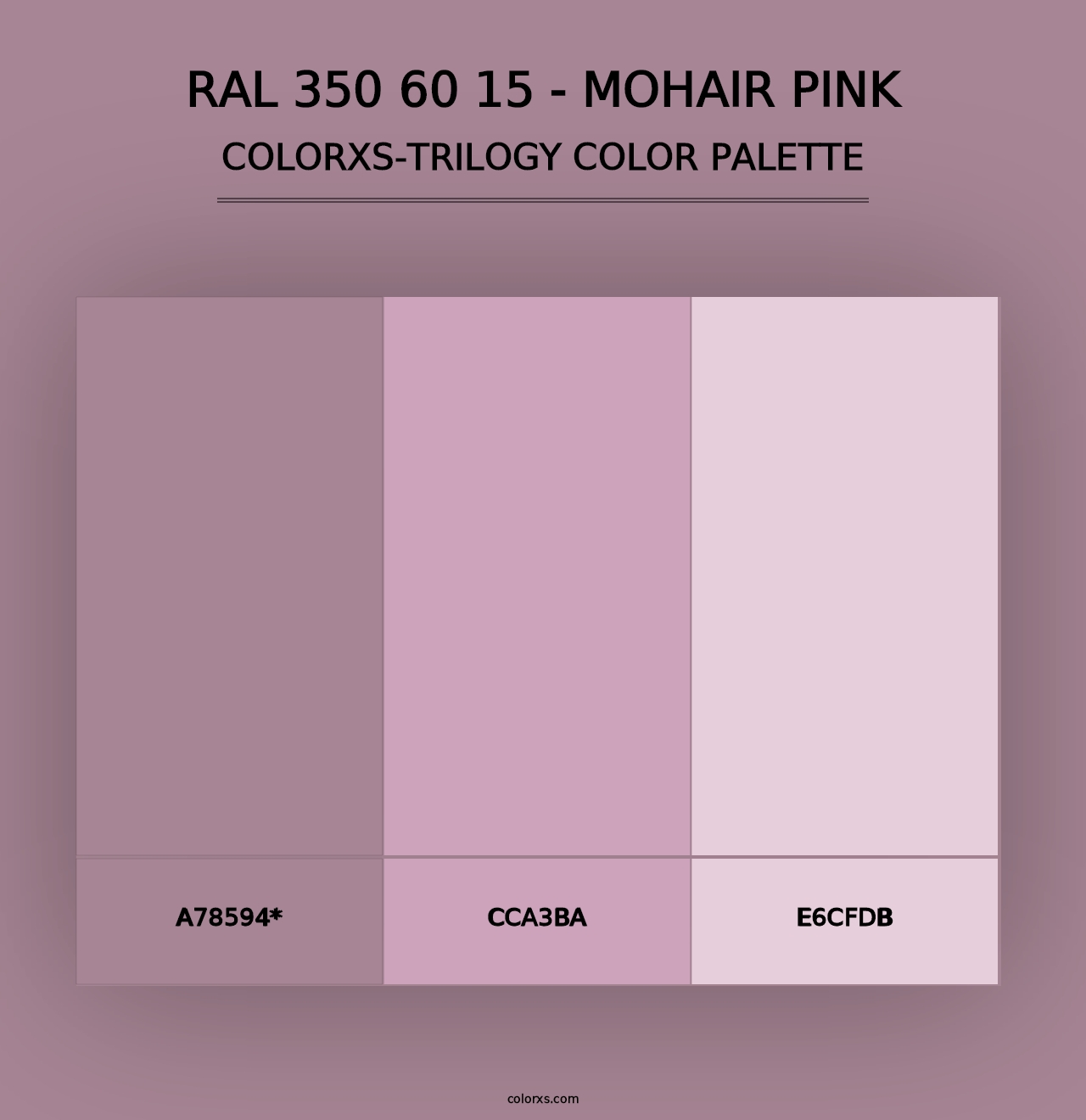 RAL 350 60 15 - Mohair Pink - Colorxs Trilogy Palette