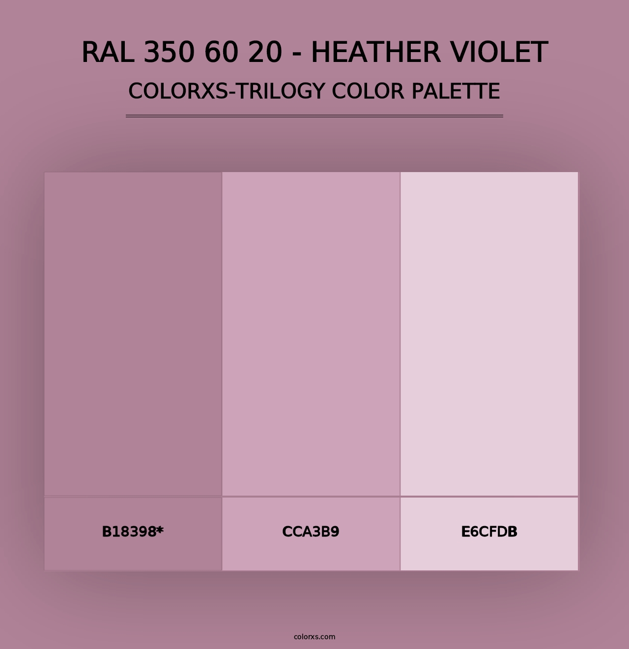 RAL 350 60 20 - Heather Violet - Colorxs Trilogy Palette