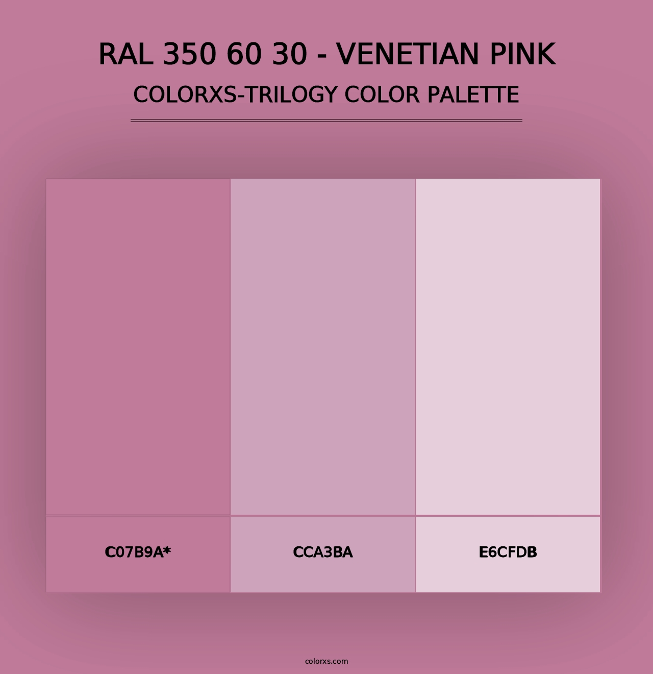 RAL 350 60 30 - Venetian Pink - Colorxs Trilogy Palette