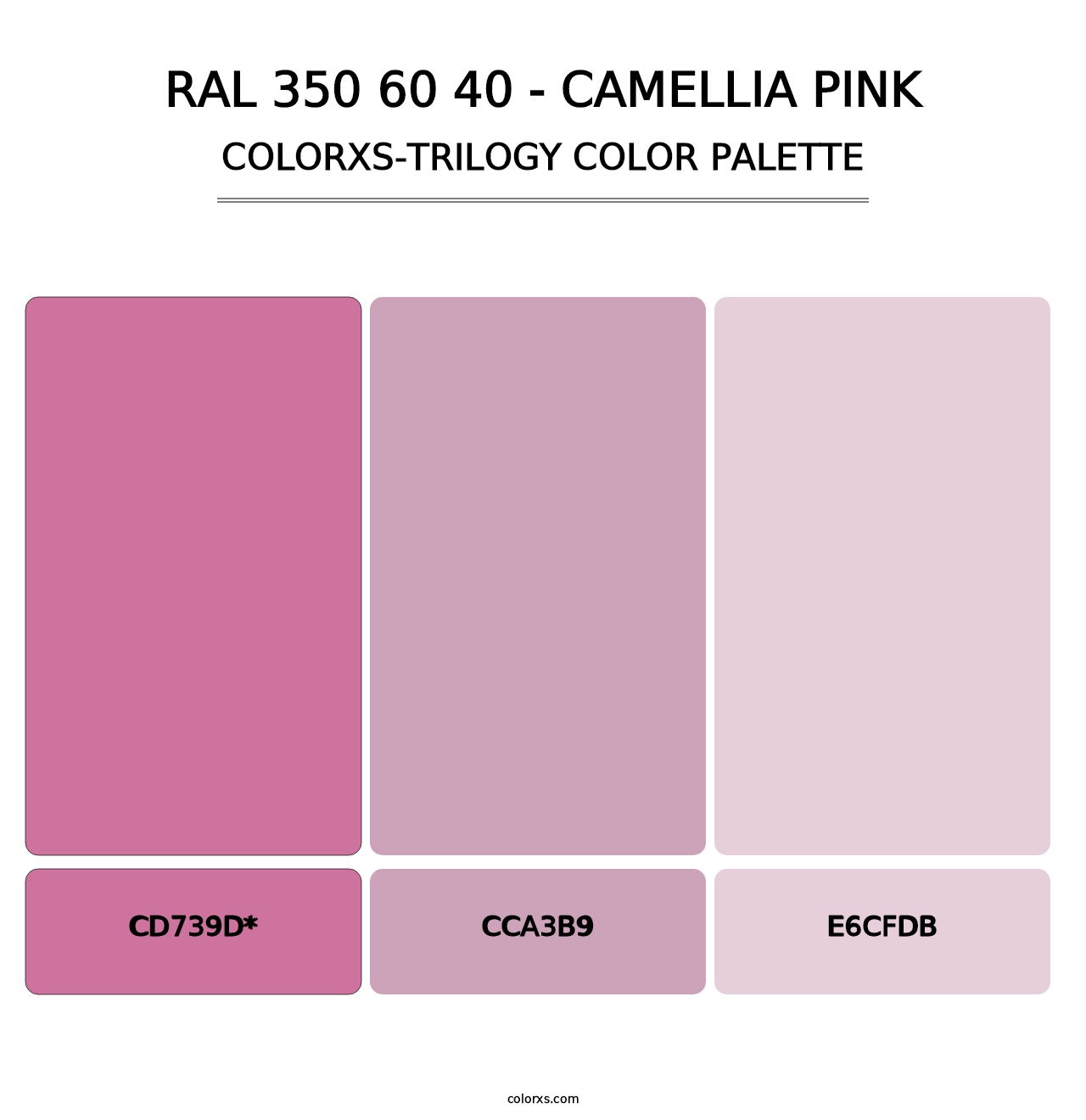 RAL 350 60 40 - Camellia Pink - Colorxs Trilogy Palette