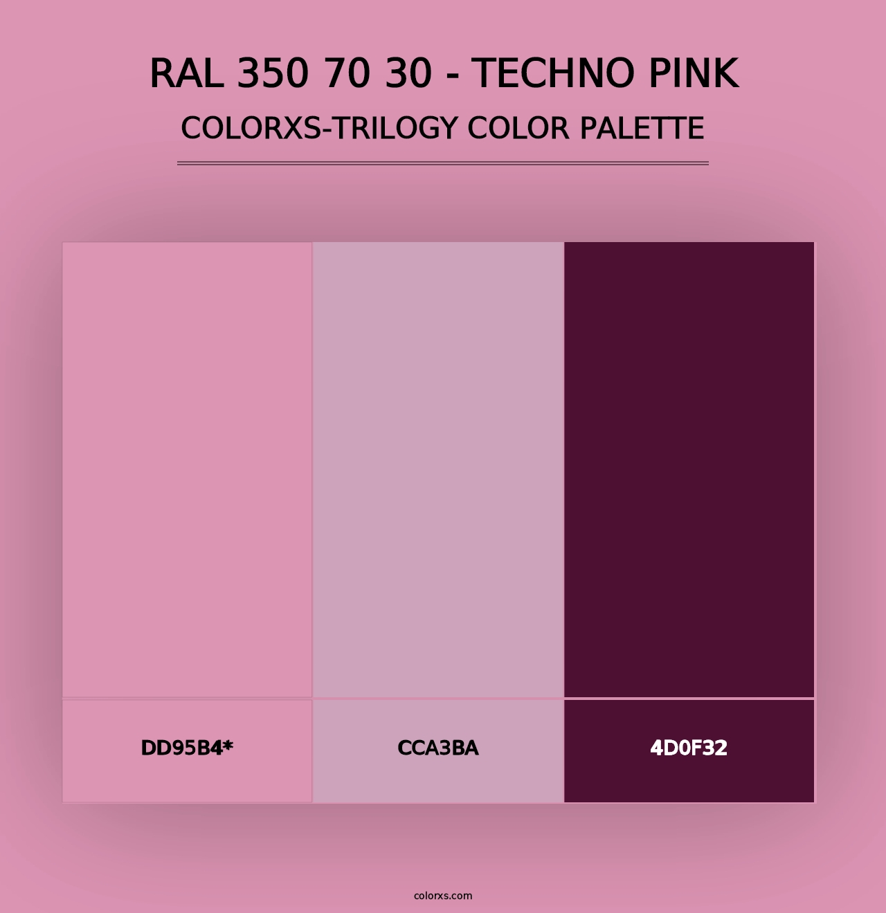 RAL 350 70 30 - Techno Pink - Colorxs Trilogy Palette