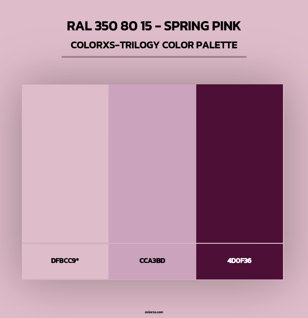 RAL 350 80 15 - Spring Pink - Colorxs Trilogy Palette