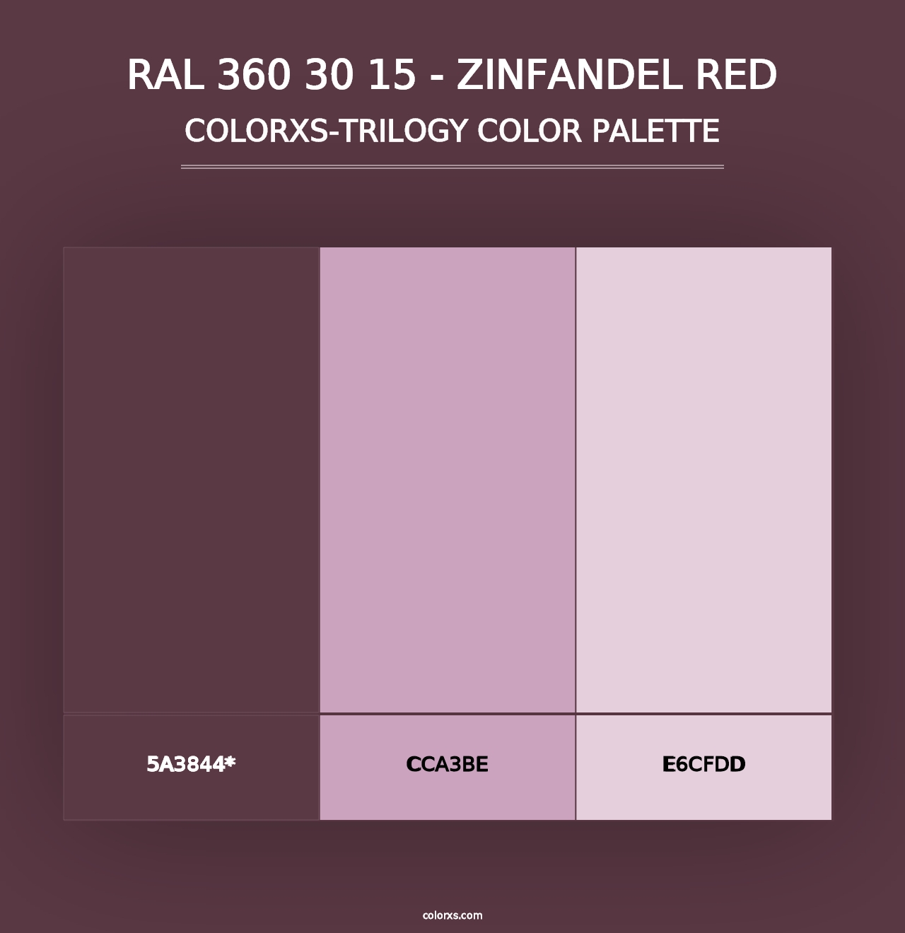 RAL 360 30 15 - Zinfandel Red - Colorxs Trilogy Palette