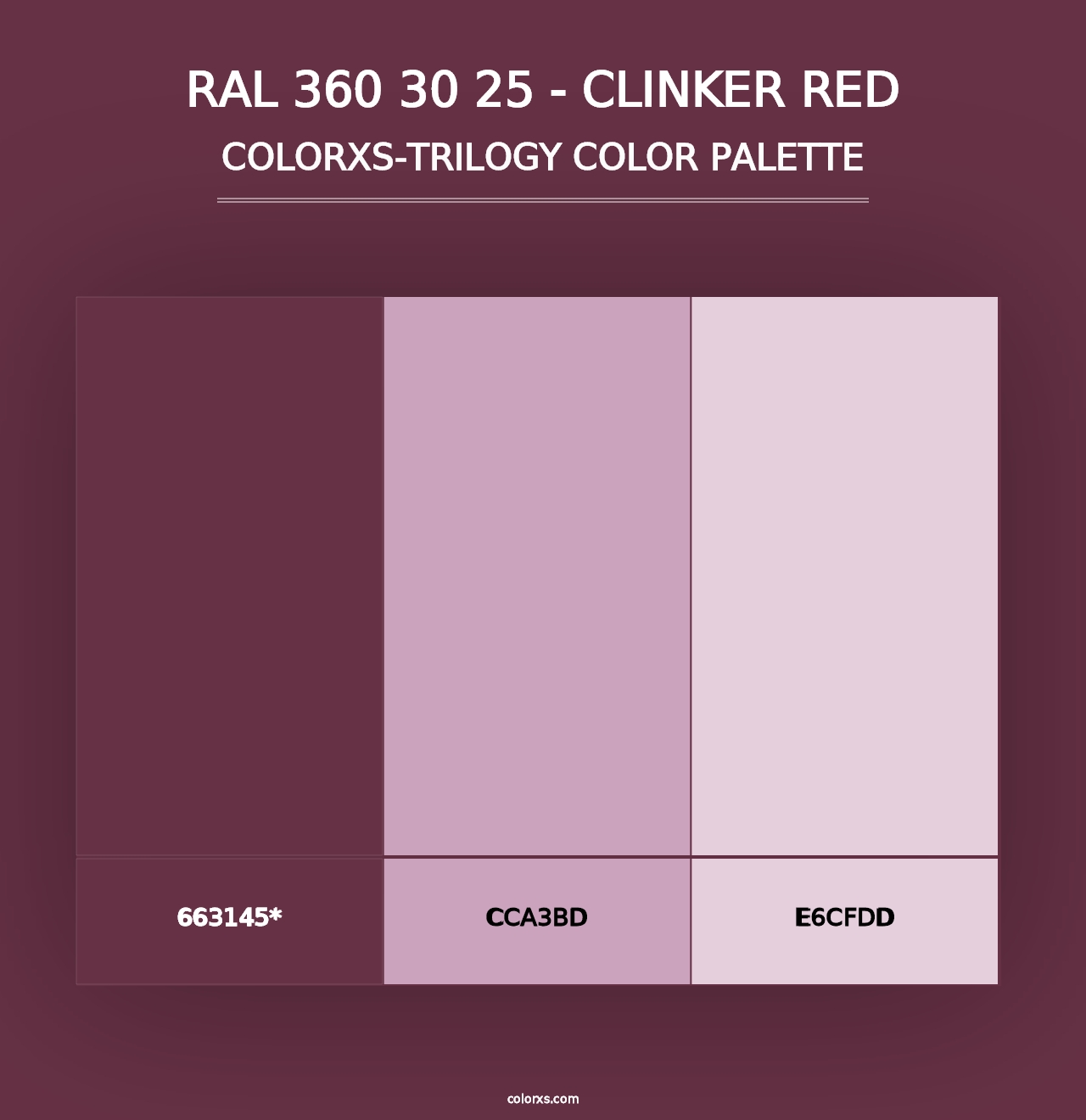 RAL 360 30 25 - Clinker Red - Colorxs Trilogy Palette