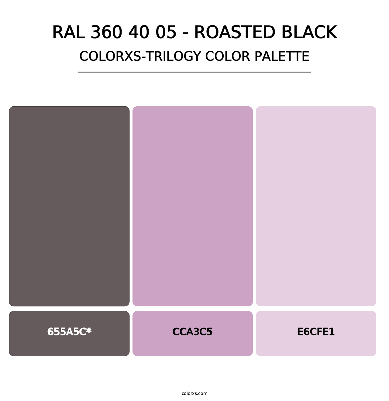 RAL 360 40 05 - Roasted Black - Colorxs Trilogy Palette