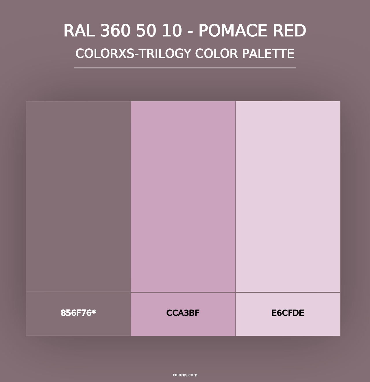 RAL 360 50 10 - Pomace Red - Colorxs Trilogy Palette