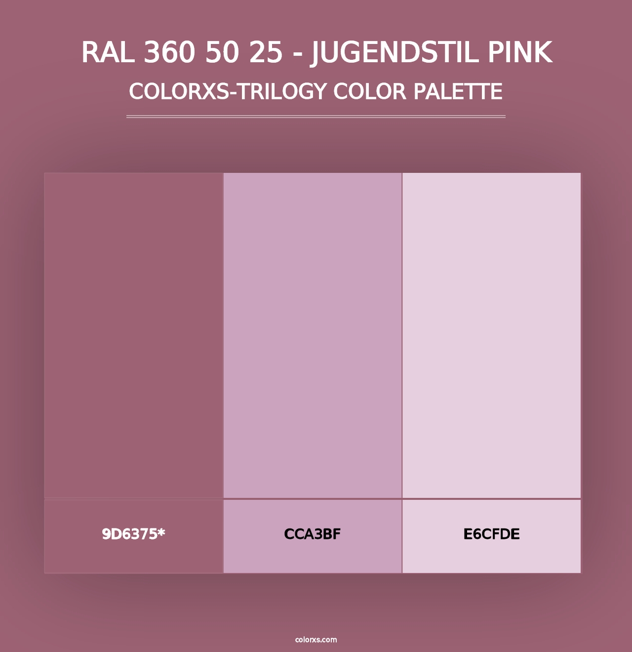 RAL 360 50 25 - Jugendstil Pink - Colorxs Trilogy Palette