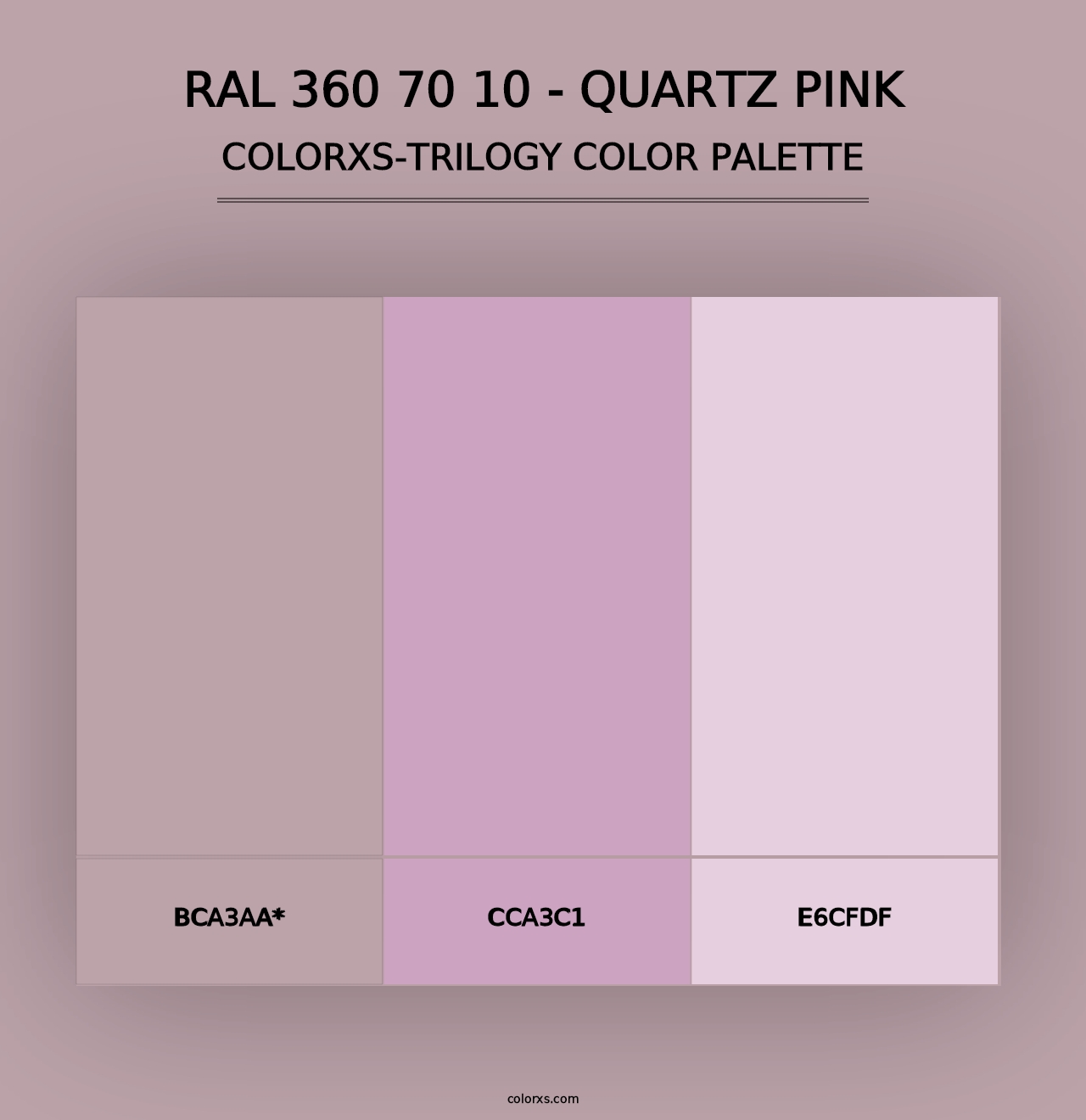 RAL 360 70 10 - Quartz Pink - Colorxs Trilogy Palette