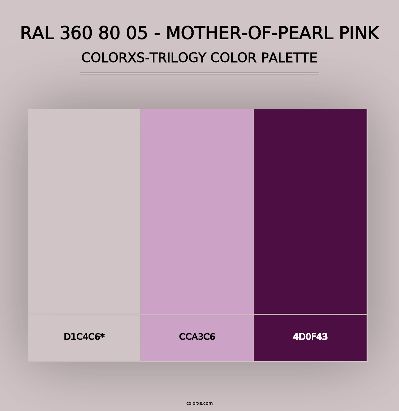 RAL 360 80 05 - Mother-Of-Pearl Pink - Colorxs Trilogy Palette