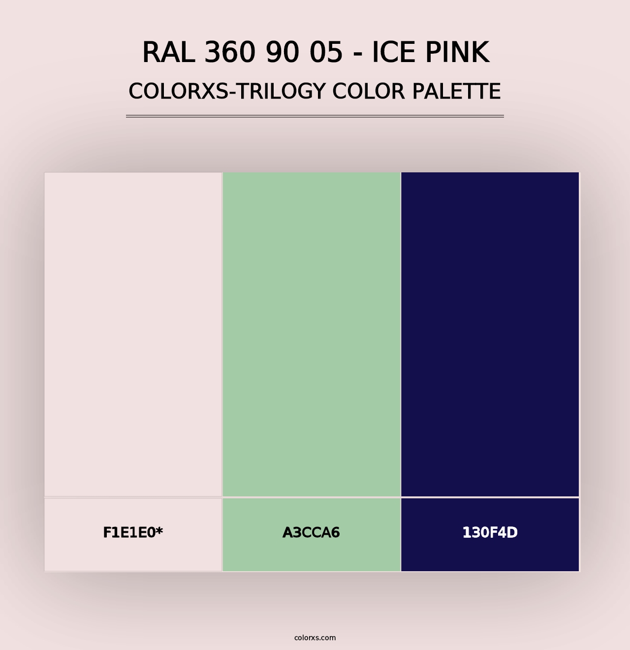 RAL 360 90 05 - Ice Pink - Colorxs Trilogy Palette