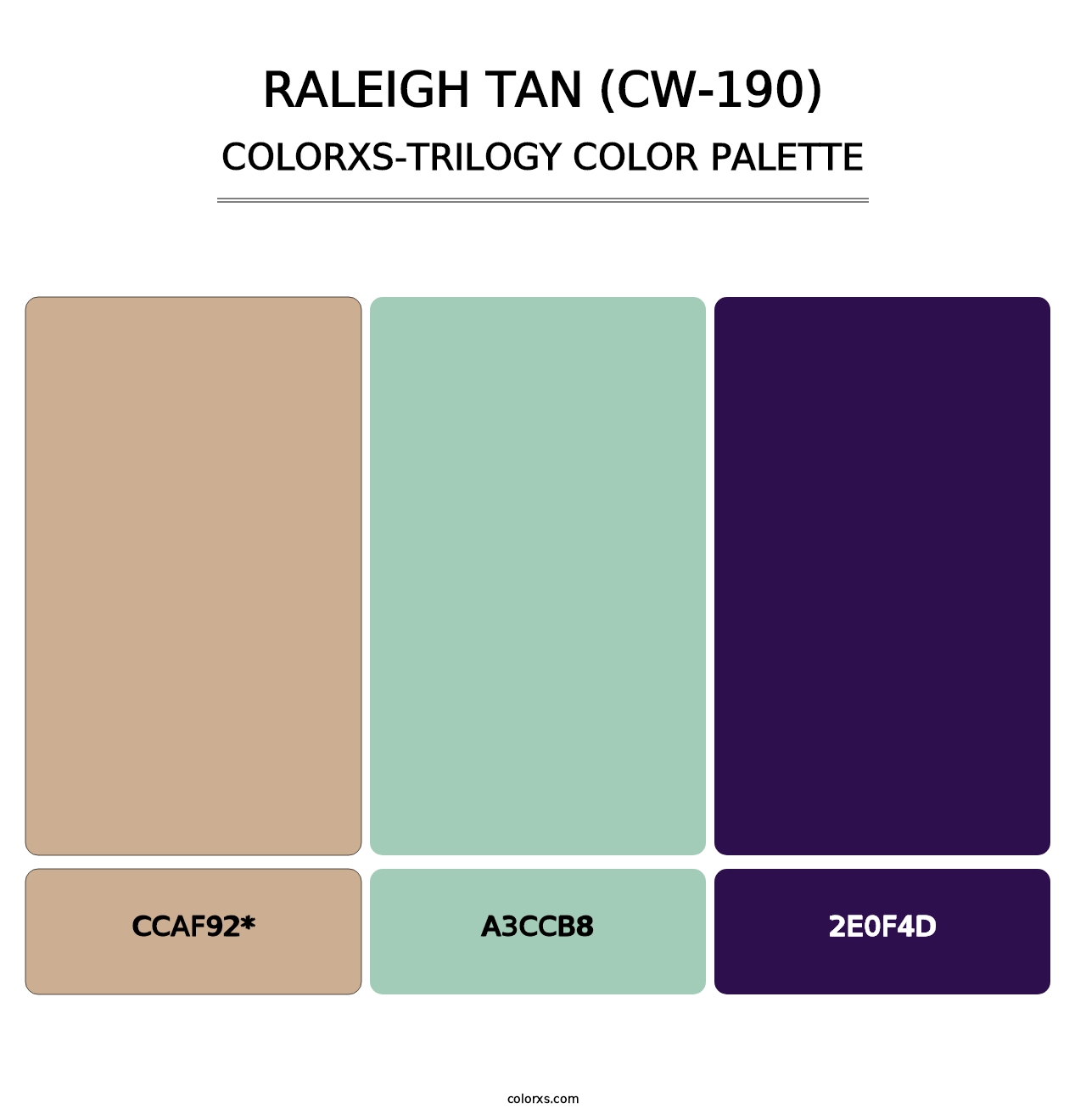 Raleigh Tan (CW-190) - Colorxs Trilogy Palette