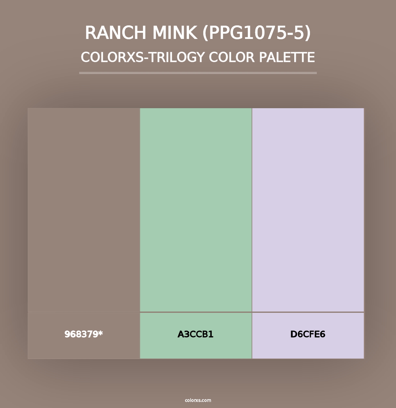 Ranch Mink (PPG1075-5) - Colorxs Trilogy Palette