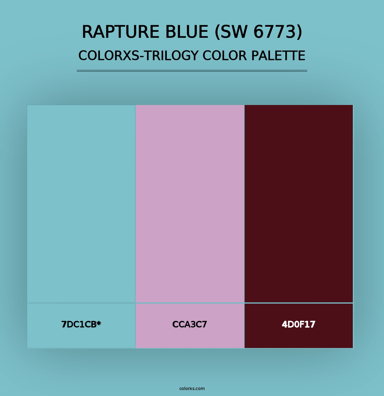 Rapture Blue (SW 6773) - Colorxs Trilogy Palette