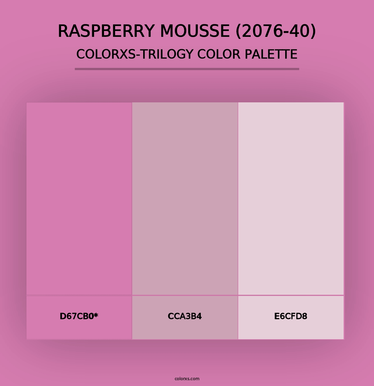 Raspberry Mousse (2076-40) - Colorxs Trilogy Palette