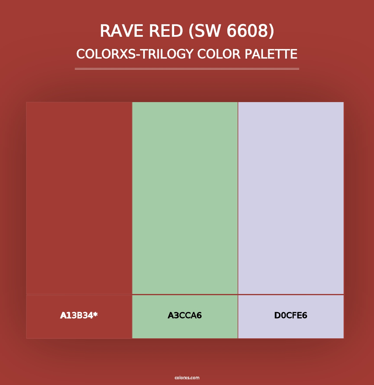 Rave Red (SW 6608) - Colorxs Trilogy Palette