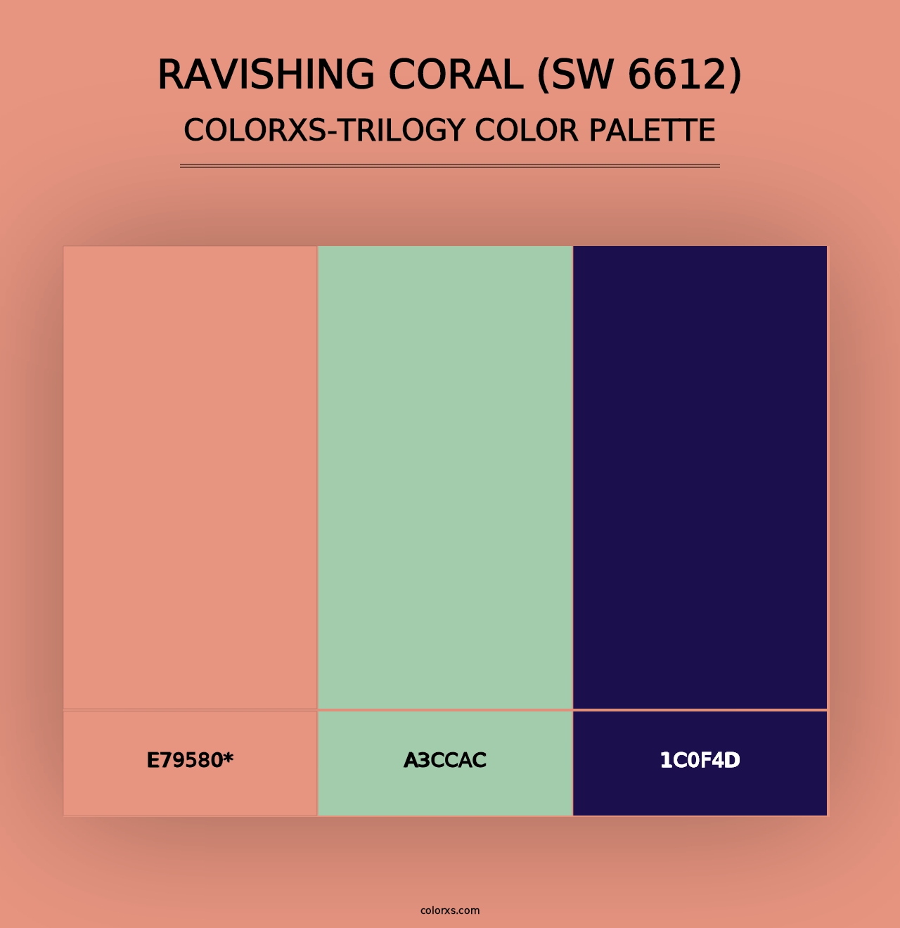 Ravishing Coral (SW 6612) - Colorxs Trilogy Palette