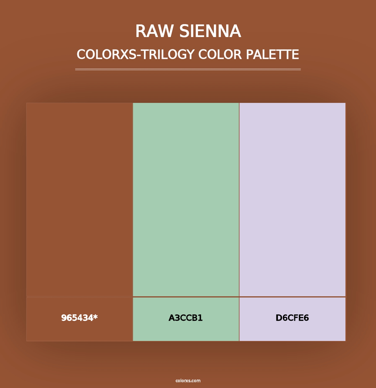 Raw Sienna - Colorxs Trilogy Palette