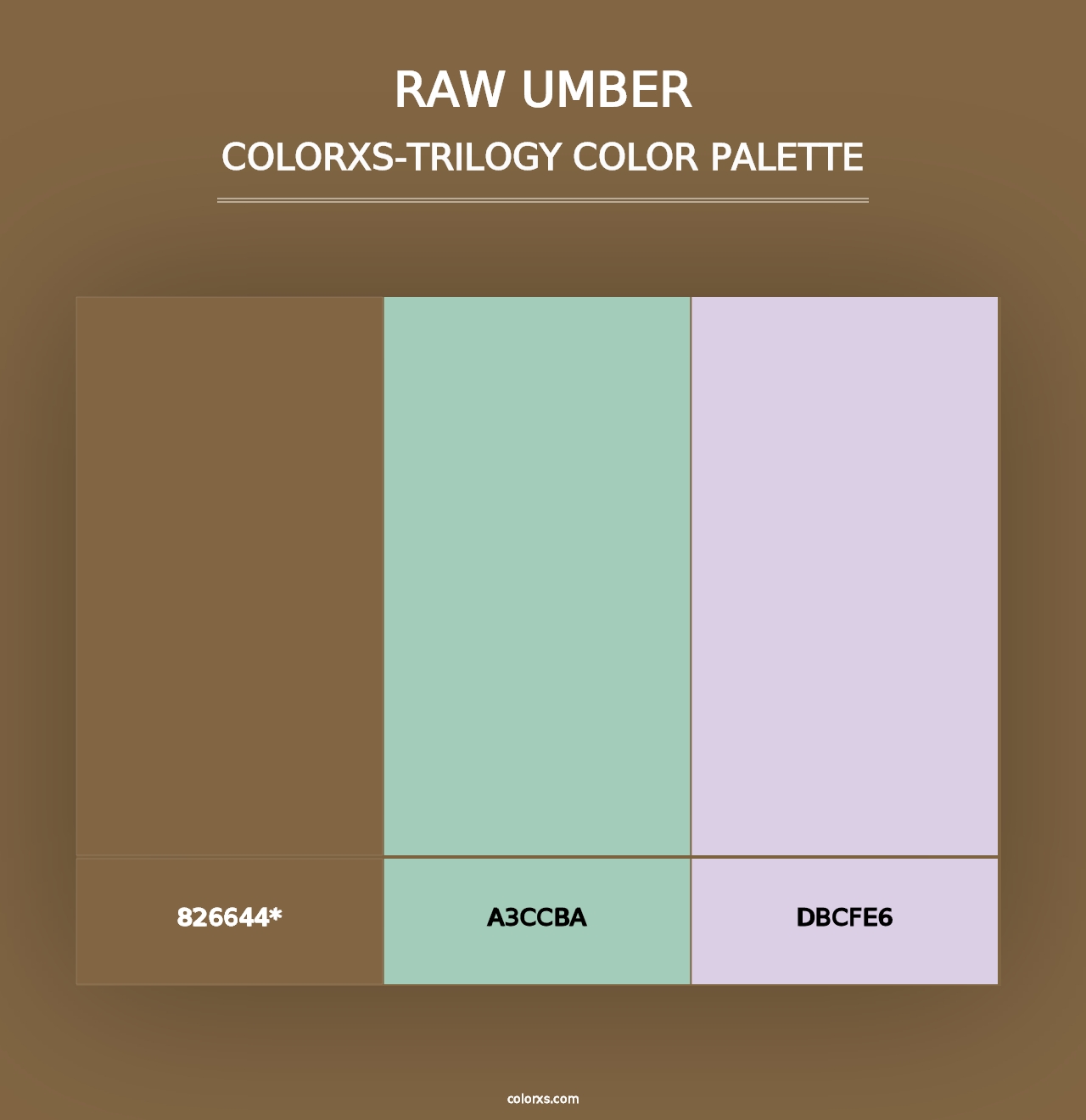 Raw Umber - Colorxs Trilogy Palette