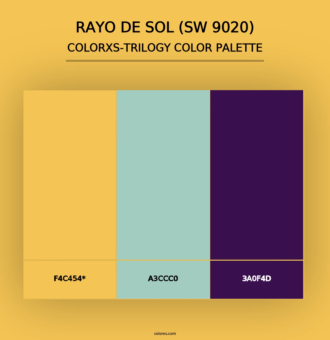 Rayo de Sol (SW 9020) - Colorxs Trilogy Palette