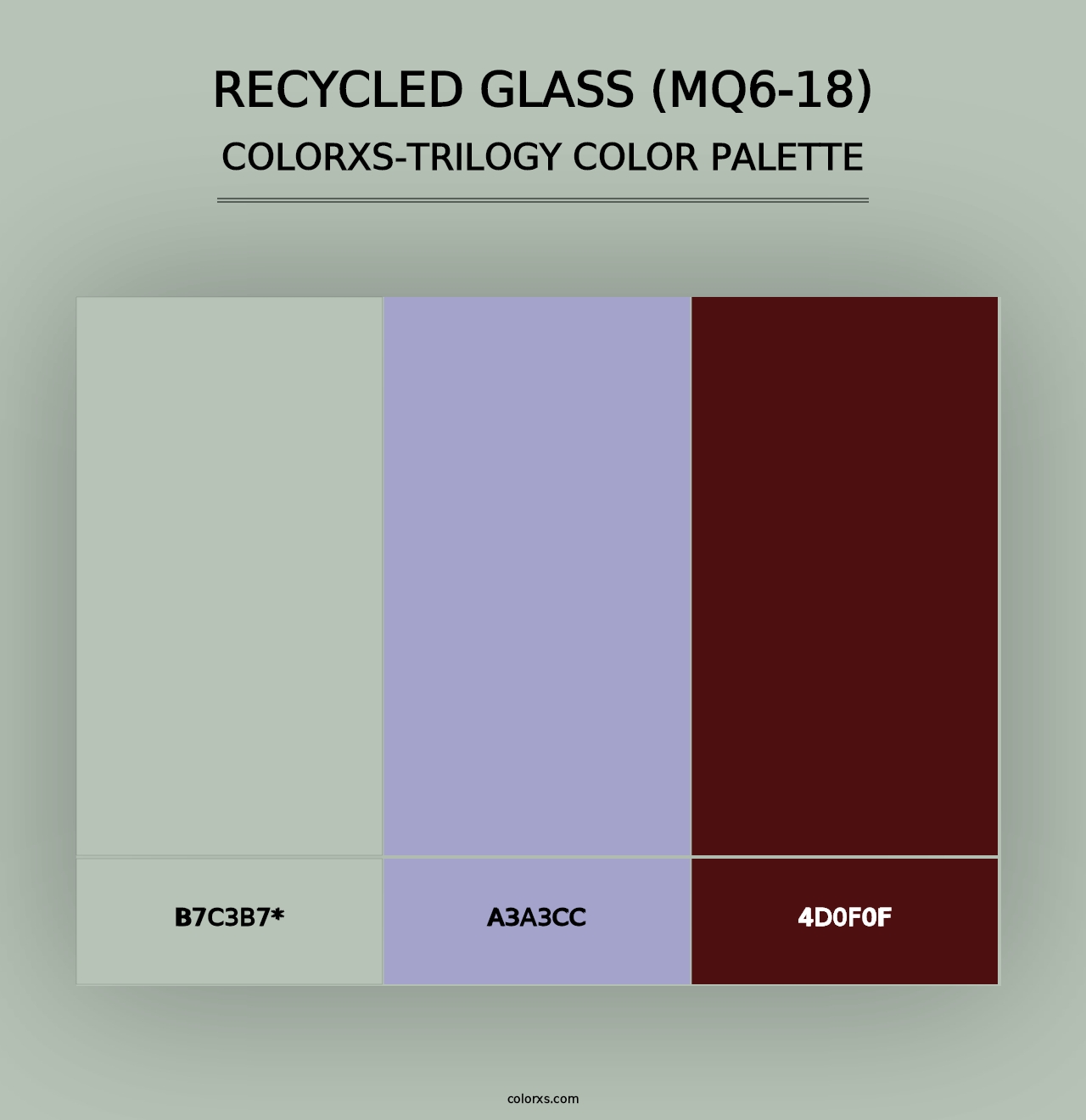 Recycled Glass (MQ6-18) - Colorxs Trilogy Palette