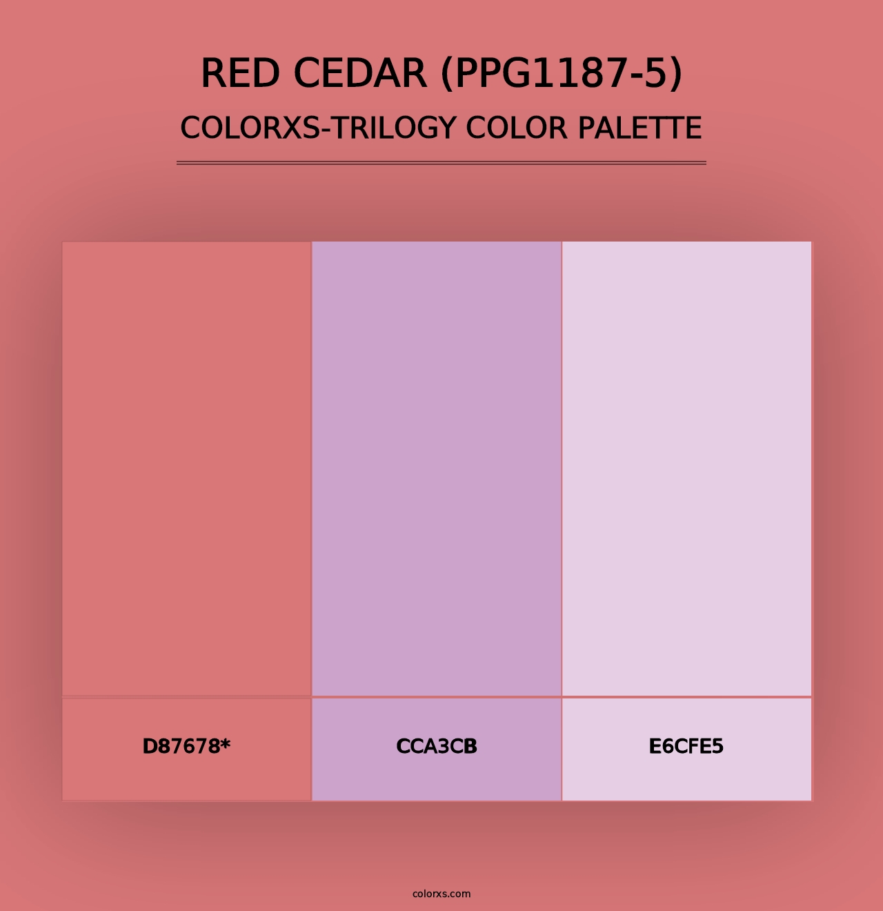 Red Cedar (PPG1187-5) - Colorxs Trilogy Palette