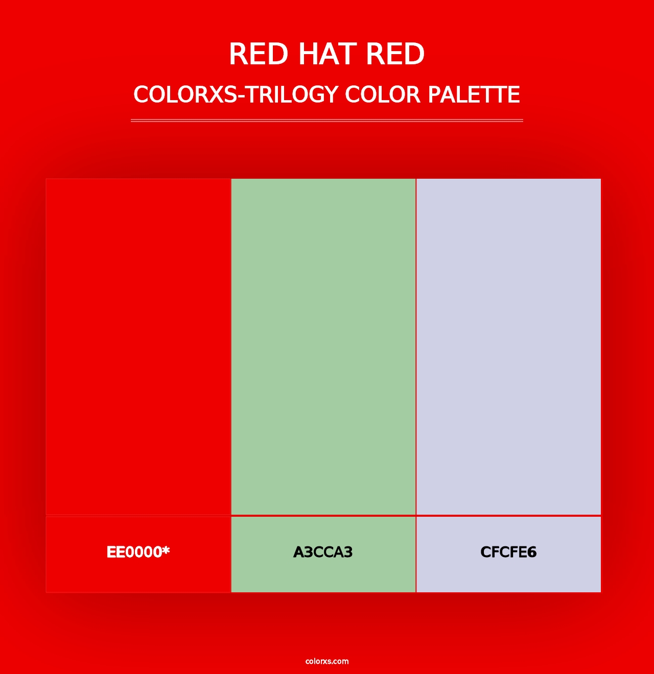 Red Hat Red - Colorxs Trilogy Palette