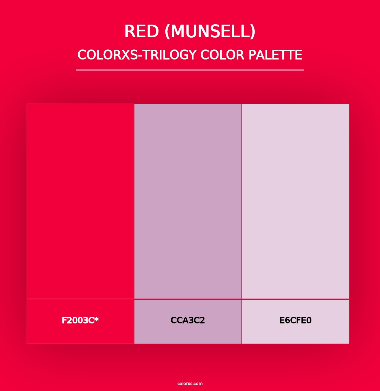 Red (Munsell) - Colorxs Trilogy Palette