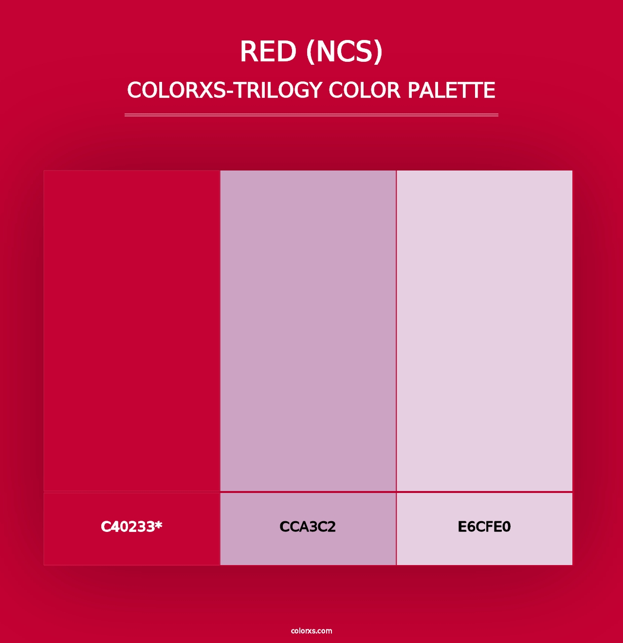 Red (NCS) - Colorxs Trilogy Palette