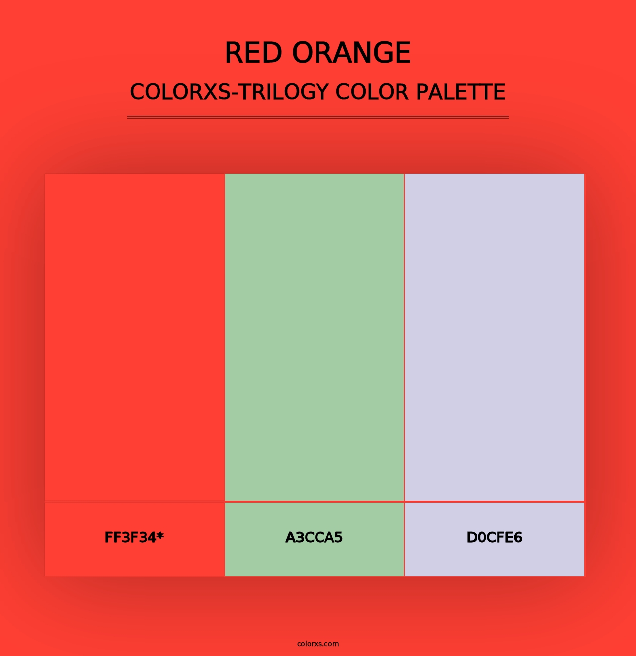 Red Orange - Colorxs Trilogy Palette