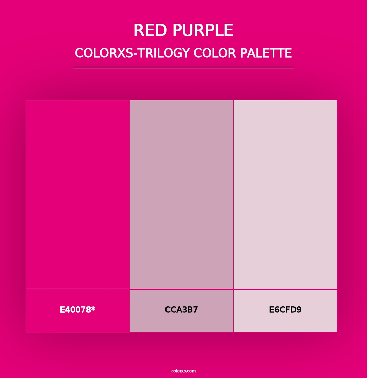 Red Purple - Colorxs Trilogy Palette