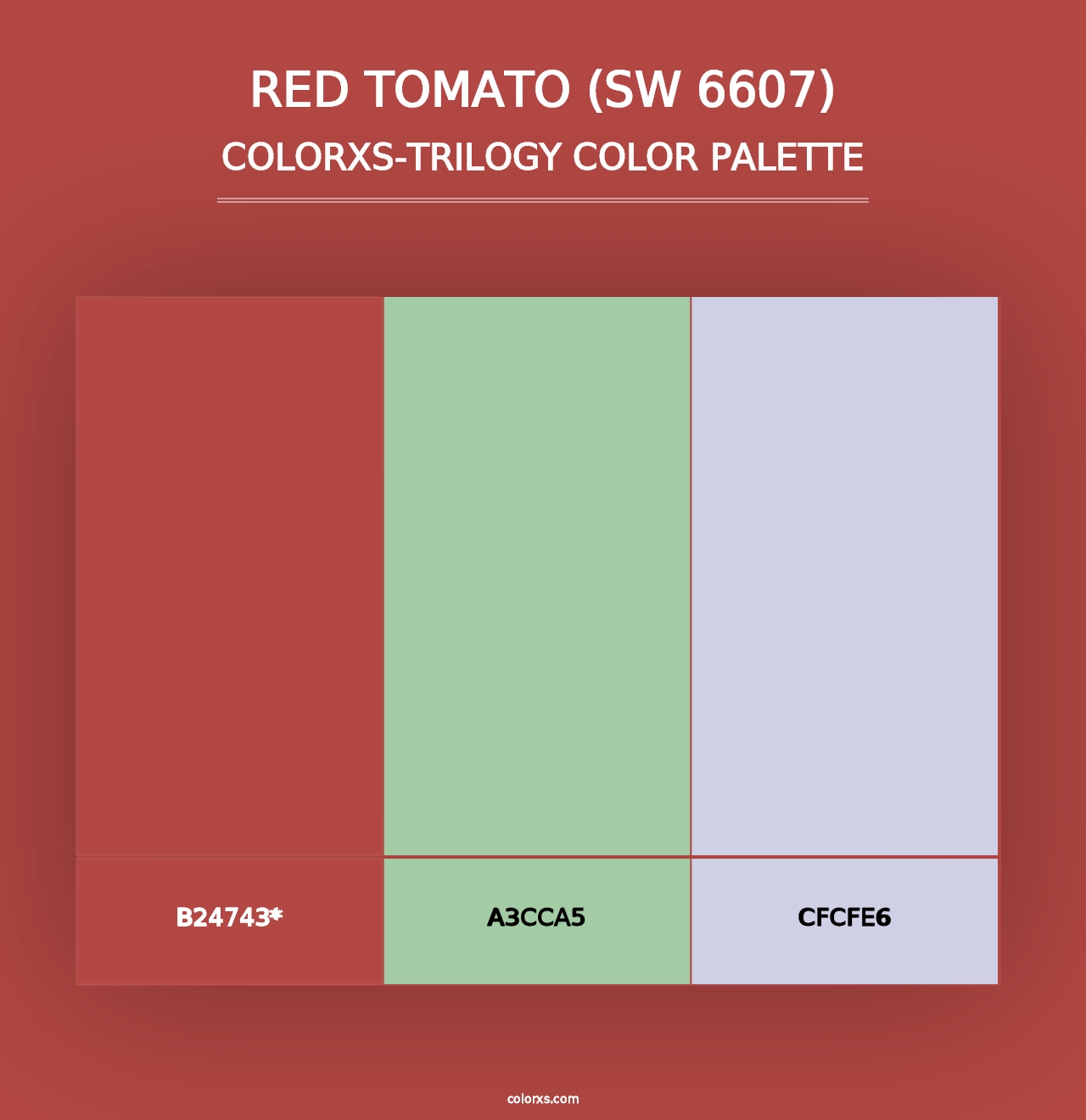 Red Tomato (SW 6607) - Colorxs Trilogy Palette