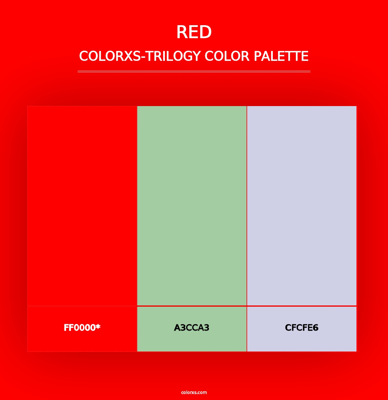 Red - Colorxs Trilogy Palette