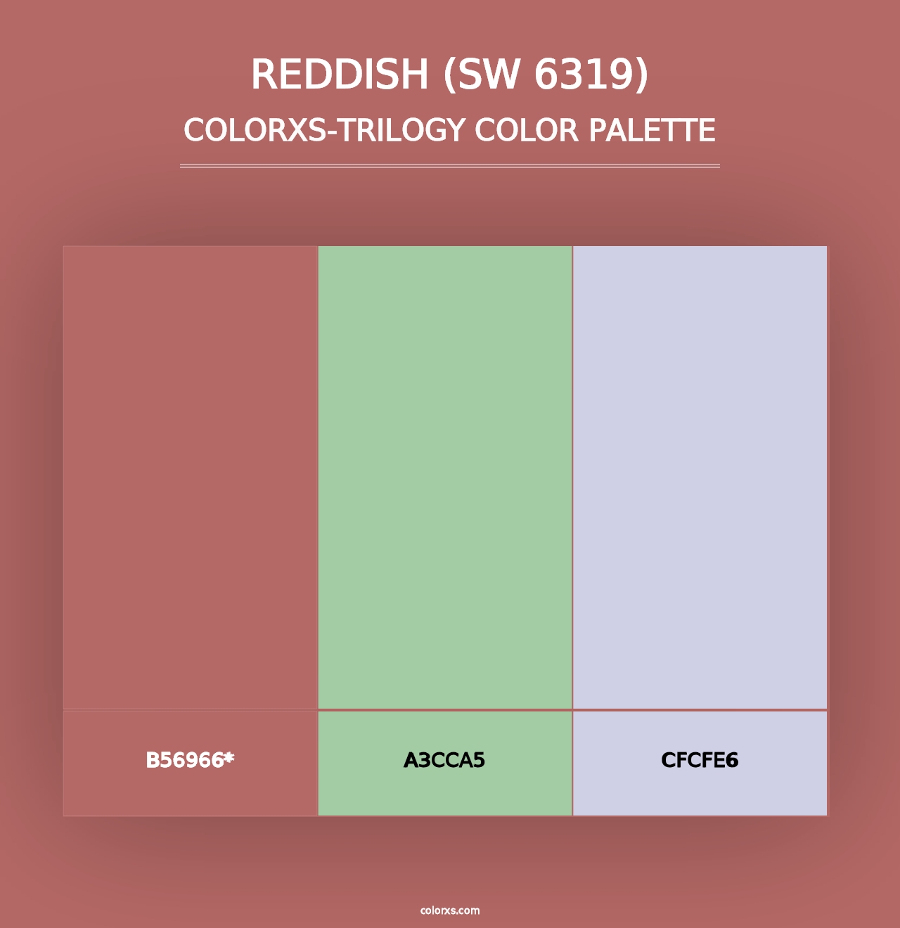 Reddish (SW 6319) - Colorxs Trilogy Palette