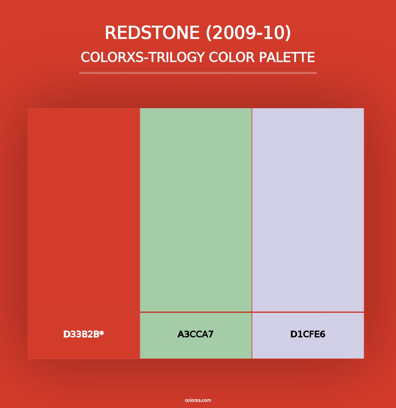 Redstone (2009-10) - Colorxs Trilogy Palette