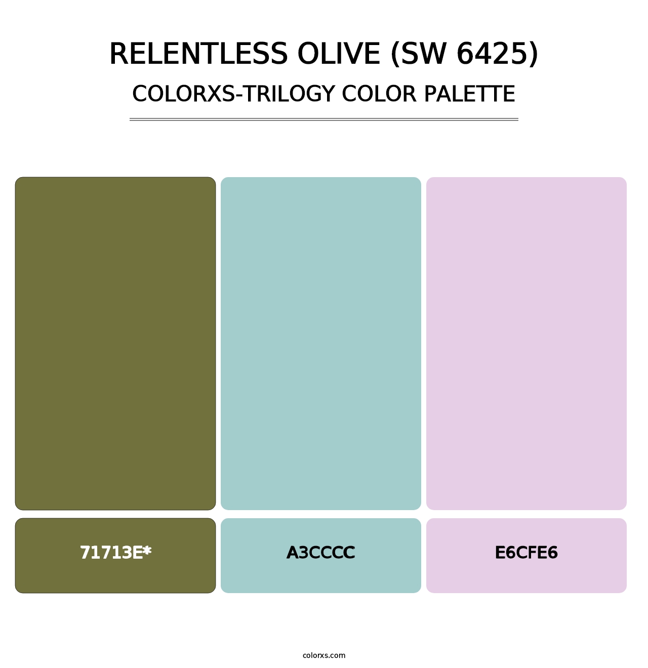 Relentless Olive (SW 6425) - Colorxs Trilogy Palette