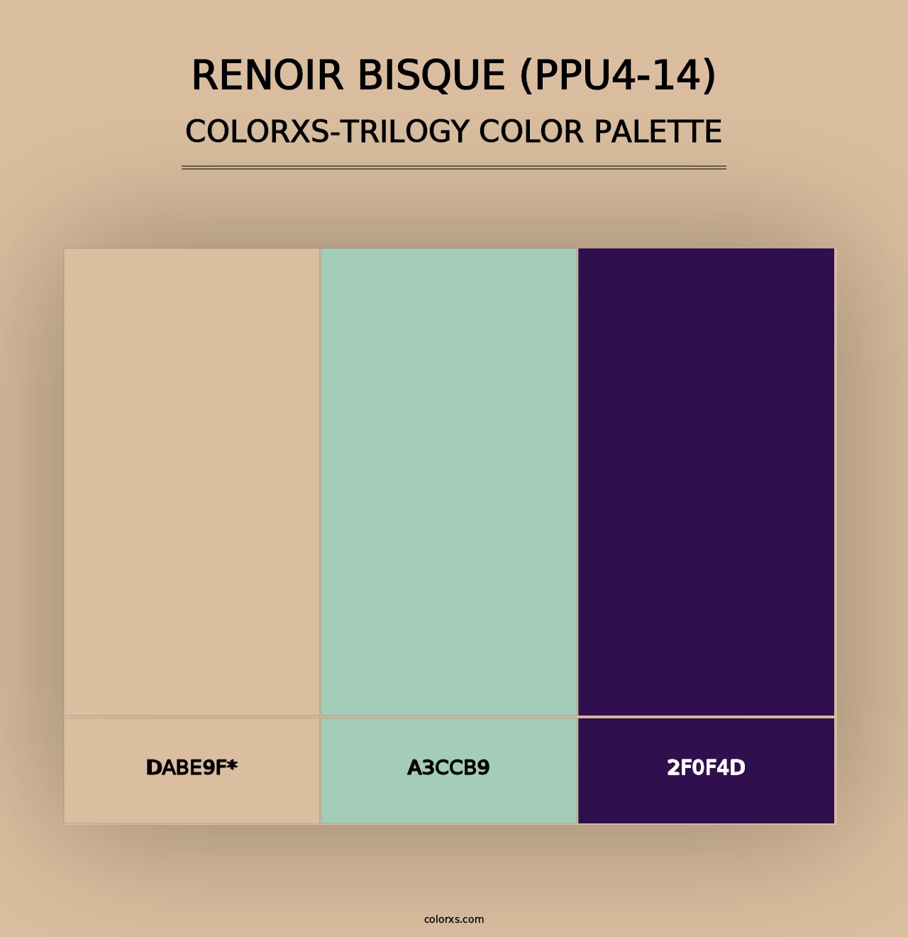 Renoir Bisque (PPU4-14) - Colorxs Trilogy Palette