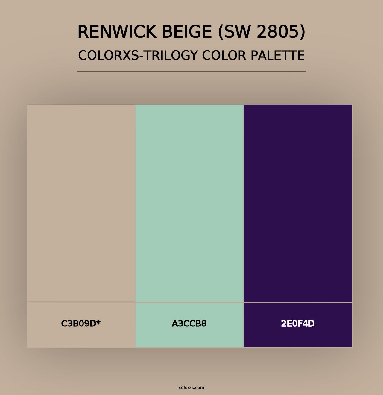 Renwick Beige (SW 2805) - Colorxs Trilogy Palette