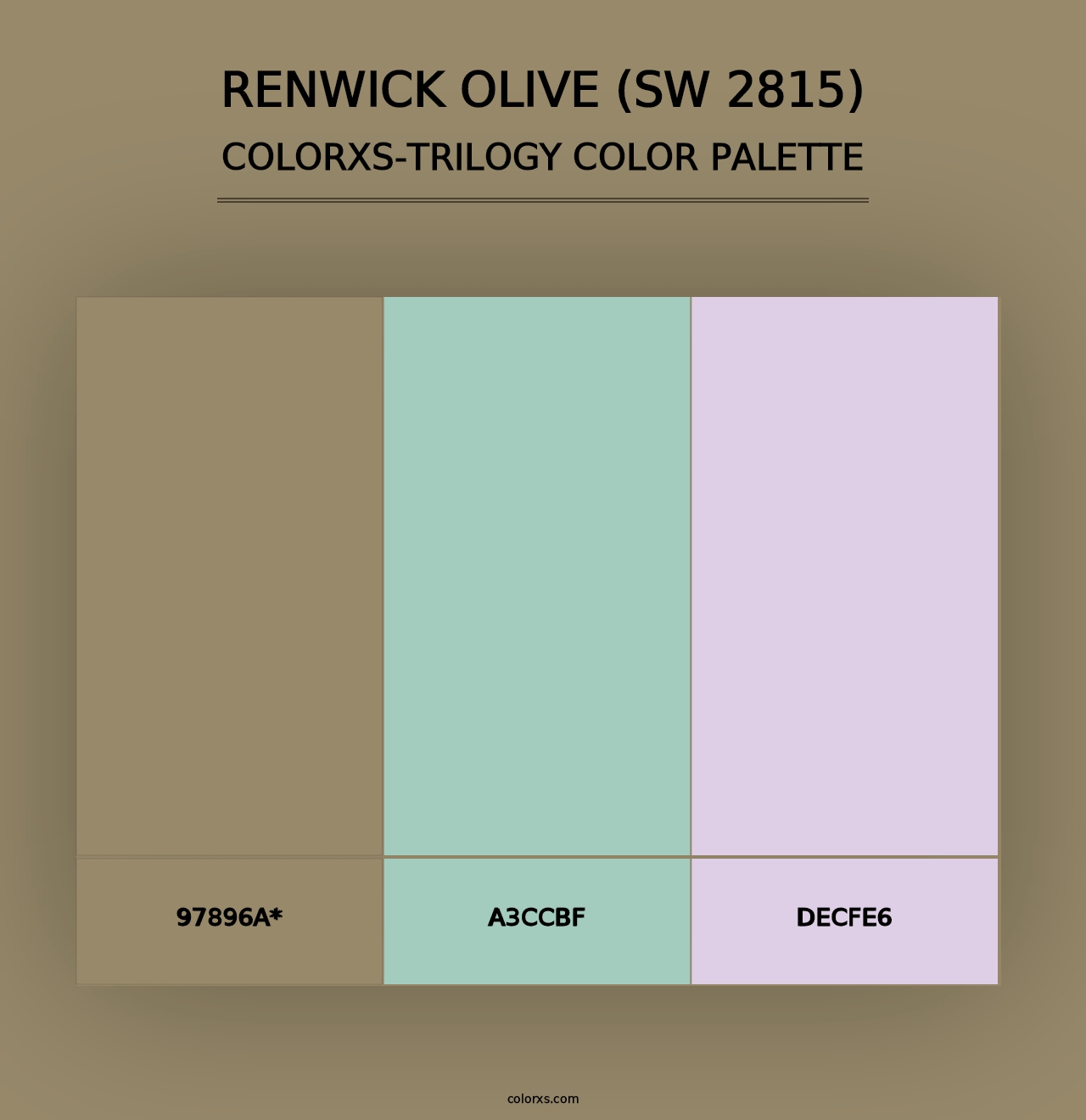 Renwick Olive (SW 2815) - Colorxs Trilogy Palette