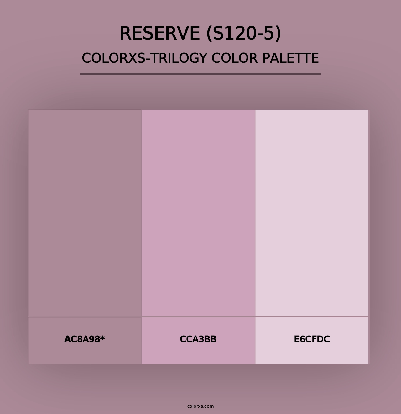 Reserve (S120-5) - Colorxs Trilogy Palette